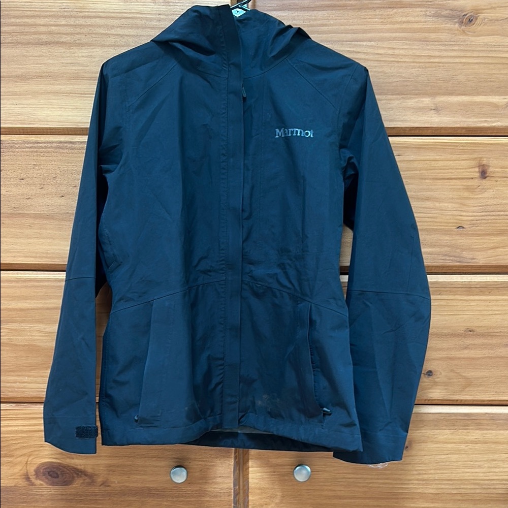 Marmot Black Hooded Rain Jacket